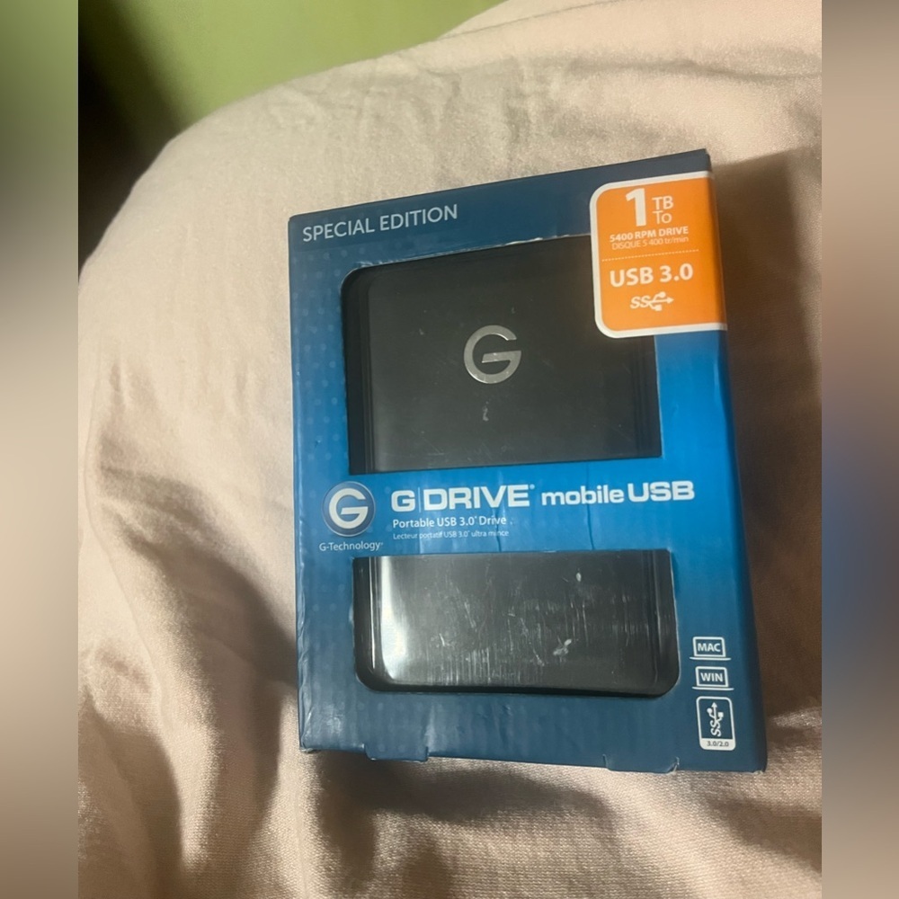 G-Technology G-DRIVE Mobile USB 1TB External Hard Drive